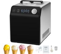 Machine a Glace - VEVOR - 2L Turbine à Glace Professionnelle Automatique Turbine à Glace Sorbet Yaourt Crème Glacée Noir
