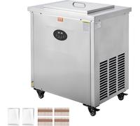VEVOR Machine à glace commerciale, set de 2 moules - 52 pièces pour faire des bâtonnets glacés, sucettes glacées en acier inoxydable, machine à glace pour bâtonnets glacés pour bars, cafés, laiteries