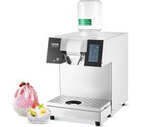 VEVOR Machine à glace flocon de neige commerciale Machine à glace flocon de neige, 180 kg/24 h Machine à glace flocon de neige, rasoir à glace en acier inoxydable, machine électrique à faire des cônes