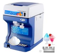 VEVOR Machine à glace pour cônes de neige - 265 lbs (120 kg) Broyeur à glace commercial, 220 V, 50 Hz, machine à râper la glace en acier inoxydable de qualité alimentaire