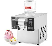 VEVOR Machine à Glace Râpée de Neige Commerciale, Machine à Râper la Glace 125 kg/24H, en Inox, Système de Refroidissement par Air, Dissipation Thermique Rapide, pour Dessert Boulangerie Café