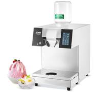 VEVOR Machine à Glace Râpée de Neige Commerciale, Machine à Râper la Glace 180 kg/24H, Machine à Glace Pilée en Inox, Système de Refroidissement par Liquide, Glace Rasée pour Dessert Boulangerie Café