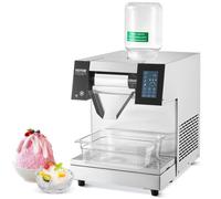 VEVOR Machine à Glace Râpée de Neige Commerciale, Machine à Râper la Glace 260 kg/24H, en Inox, Système de Refroidissement par Air, Dissipation Thermique Rapide, pour Dessert Boulangerie Café