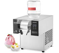 VEVOR Machine à Glace Râpée de Neige Commerciale, Machine à Râper la Glace 125 kg/24H, en Inox, Système de Refroidissement par Air, Dissipation Thermique Rapide, pour Dessert Boulangerie Café