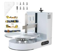 VEVOR Machine à Glacer les Gâteaux 4-16 pouces, Machine à Lisser Crème à Faible Bruit, Plateau Tournant avec Grattoir Réglable, Vitesse de Rotation de 25 à 320 tr/min, Lisseur pour Pâtisserie, Blanc