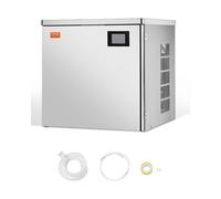 VEVOR Machine à Glaçons avec Capacité 204 kg/24 h, Tête Uniquement, Appareil de Préparation de Glaçons en Acier Inoxydable, Autonettoyante et Programmée, pour Cuisine Bar Restaurant Hôtel Maison