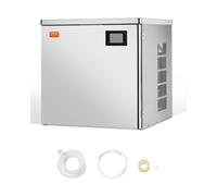 VEVOR Machine à Glaçons avec Capacité 249,5 kg/24 h, Tête Uniquement, Appareil de Préparation de Glaçons en Acier Inoxydable, Autonettoyante et Programmée, pour Cuisine Bar Restaurant Hôtel Maison