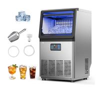 VEVOR Machine à Glaçons Commerciale, Fabrique de Glaçons Rendement Élevé 36 kg/24 h avec Stockage de 6 kg, pour Bar Café Restaurant Débit de Boissons, avec Affichage LED et Fonction Autonettoyage