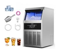 VEVOR Machine à Glaçons Commerciale, Fabrique de Glaçons Rendement Élevé 59 kg/24 h avec Stockage 7,3-14 kg, pour Bar Café Restaurant Débit de Boissons, avec Affichage LED et Fonction Autonettoyage