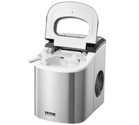 VEVOR Machine à Glaçons de Comptoir, Capacité de Production 15 kg/24 h et 9 Glaçons Prêts en 6 Minutes, Fonction Autonettoyante, avec Pelle à Glace et Panier, pour Bar, Bureau, Cuisine, Maison