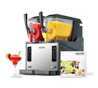 VEVOR Machine à Granité 2x4 L, Machine à Boissons Glacées Autonettoyante, pour Granitas Margarita Milk-shake Restaurant Café Bar Maison, Distributeur de Boissons Frappées avec 5 Programmes Prédéfinis