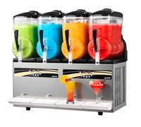 VEVOR Machine à Granité 4x12 L, Machine à Boissons Glacées Autonettoyante, pour Granitas Margarita Milk-shake Restaurant Café Bar Maison, Distributeur de Boissons Frappées avec 5 Programmes Prédéfinis