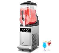 VEVOR Machine à Granité Commerciale 12 L Simple Réservoir, Machine à Boissons Glacées en Acier Inoxydable de 48 Tasses, Distributeur de Boissons Frappées Granitas Margarita Smoothie, Cafés Bars