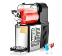 VEVOR Machine à Granité Commerciale 1x3 L, Machine à Boissons Glacées en Acier Inoxydable de 12 Tasses, Distributeur de Boissons Frappées Granitas Margarita Smoothie, pour Restaurants Cafés Bars
