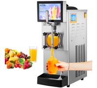 VEVOR Machine à Granités Commerciale 8L Machine à Granitas en Inox Alimentaire Machine à Slushie Réfrigération Rapide Panneau Intelligent Distributeur Diverses Boissons Frappées Restaurants Cafés Bars