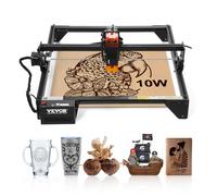 VEVOR Machine à Graver Laser 10 W Graveur Laser Zone de Travail 38x40 cm Vitesse de Déplacement 10000 mm/min Point Compressé, Protection Oculaire, Machine de Découpe Gravure pour Bois Certains Métaux