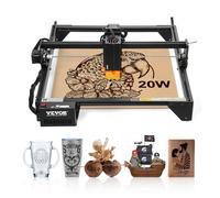 VEVOR Machine à Graver Laser 20 W Graveur Laser Zone de Travail 35x40 cm Vitesse de Déplacement 10000 mm/min Point Compressé, Protection Oculaire, Machine de Découpe Gravure pour Bois Certains Métaux