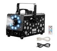 VEVOR Machine à Neige 900 W, Machine à Flocons de Neige Artificielle Portative Suspendue, avec Lumière Ambiante, Télécommande sans Fil, Réservoir 1 L, pour Fêtes de Noël, Effet de Scène, Décoration