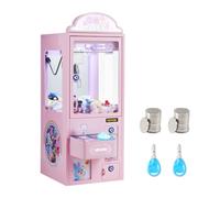 VEVOR Machine à Pince Attrape Peluche Fête Foraine 30 W Jeu d'Arcade avec Effets Lumineux et Sonores Mode Griffe Acier s'Adapte aux Peluches 40-80 mm pour Salles de Cinéma, de Jeux Domestiques, Rose