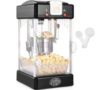 VEVOR Machine à Pop Corn 300 W, Appareil à Pop-corn de Comptoir Électrique, Bol de 71 g pour 3,8 L par Lot, avec Porte en PP, 2 Cuillères et 1 Plateau, Style Cinéma, pour Fête Magasin Soirée, Noir