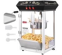VEVOR Machine à Pop Corn Électrique de Comptoir 850 W 227 g 48 Tasses Noir