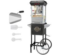 VEVOR Machine à Pop-corn avec Chariot Électrique 850 W 227 g 48 Tasses Noir
