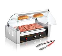 VEVOR Machine à rouleaux pour hot-dogs 7 rouleaux dosseret et étagère 1,4 KW