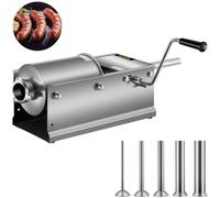 VEVOR Machine à Saucisse 3L Remplissage de Saucisse horizontal de saucisse remplissante de saucisse pour la maison et l'utilisation commerciale en acier inoxydable