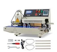 VEVOR Machine à Sceller Bande Continu, Largeur de Scellage 6-12 mm, Scelleuse Bande Horizontale avec Impression Encre, Température Vitesse Réglables, Soudeuse pour Sacs en Plastique de 0,03-0,8 mm