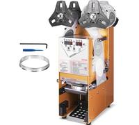 VEVOR Machine à sceller entièrement automatique pour tasses à thé 500-650 tasses/h 180 mm Or
