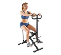 VEVOR Machine à Squats Domestique, Rameur Vertical Pliable pour Squats Profonds, Appareil d'Entraînement des Fessiers et des Jambes, avec 3 Bandes de Résistance, pour Fitness Domicile, Noir