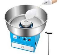 VEVOR Machine barbe à papa 1000W, bol inox 52cm. Commerciale, avec tiroir. Bleu. Bleu