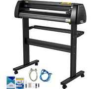 VEVOR Machine de découpe de Vinyle de 71,1 cm avec Traceur à Alimentation Papier - Force et Vitesse réglables - Écran LCD Compatible Windows - Kit de Fabrication de Panneaux avec Logiciel Signmaster,