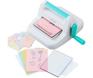 VEVOR Machine de Découpe et Gaufrage Manuelle Ouverture 160 mm Machine à Découper et Embosser 8 Matrices Classeur A6 Papier Cartonné A5 Kit Débutant Scrapbooking pour Décoration Album Cartes Artisanat