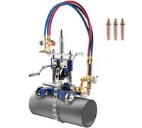 VEVOR Machine de Découpe Manuelle de Tuyaux à Gaz, Chanfreineuse de Tuyaux de Diamètre 108-609,6 mm Épaisseur 5-50,8 mm, Chaîne 2210 mm, Angle 0-45°, 3 Embouts, pour Secteurs Pétrole Gaz, Construction