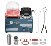 VEVOR Machine de Fonte à la Cire Perdue sous Vide, Machine pour Moulage de Précision Tout-en-Un avec Four de Fusion, Port d'Injection Pratique, Manomètre Précis, pour Coulée de Bijoux Fusion de Métaux