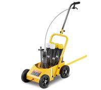 VEVOR Machine de marquage de lignes, 4 roues, applicateur de marquage de lignes robuste, largeur réglable, machine marquage peinture par pulvérisation pour routes, parkings, terrains de sport, jaune