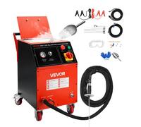 VEVOR Machine de Projection de Glace Sèche, Capacité 5 kg, Machine de Nettoyage Cryogénique 4 Buses, Pression Quantité Réglables, Nettoyeur à Jet Mobile pour Auto, Navire, Aviation, Produits Chimiques