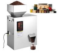 VEVOR Machine de Remplissage Automatique de Granulés et de Poudres 10-500 g, Haute Précision, en Acier Inoxydable, Système de Pesage Intelligent pour Grains de Café, Céréales, Thé et Épices, Argent