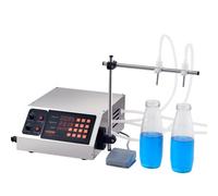 VEVOR Machine de Remplissage de Liquide Automatique Capacité 30 à 4000 mL Remplisseuse de Bouteilles à Commande Numérique pour Lait, Eau, Vin, Boissons, Sauce de Soja, Vinaigre, Alcool, Double Buse