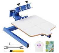 VEVOR Machine de sérigraphie 1 couleur 1 station – Plateau 54 x 45 cm – Domestique/Commercial