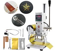 VEVOR Machine d'Estampage 220V Machine d'Estampage à Chaud Marquage De Logo Presse Machine De Marquage Étiquette Bronzant Machine Contrôle Numérique de Température Porte-Papier Bronzant (10x13CM)