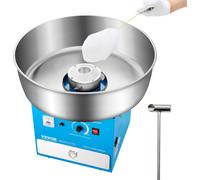 VEVOR Machine électrique à barbe à papa commerciale (1000 W) avec bol en acier inoxydable de 52 cm & pelle à sucre & tiroir, parfaite pour les anniversaires d'enfants les fêtes de famille les soirées