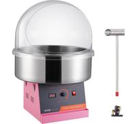 VEVOR Machine électrique à guimauve, 1 kW machine à guimauve, bol en acier inoxydable et cuillère à sucre, convient pour les anniversaires d'enfants, les fêtes de famille (rose)