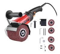 VEVOR Machine Polissage Brunissage, 1200 W, Outil Conditionnement de Surface, 6 Vitesses Variables, Polisseuse Électrique Portative, 4 Roues Polissage Fibre, pour Acier Inoxydable, Métaux Non Ferreux