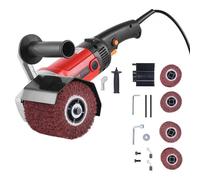 VEVOR Machine Polissage Brunissage, 1200 W, Outil Conditionnement de Surface, 6 Vitesses Variables, Polisseuse Électrique Portative, 4 Roues Polissage Fibre, pour Acier Inoxydable, Métaux Non Ferreux