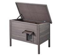 VEVOR Maison pour chats d'extérieur, résistante aux intempéries, abri pour chats sauvages pour plusieurs chats, maison pour chats/lapins en bois pour l'extérieur, entièrement isolée par de la mousse,