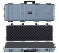 VEVOR Étui Rigide pour Fusil Verrouillable 102 cm, Mallette pour Armes Longues avec Mousses Prédécoupées et Roues, Valise à Arme Étanche IP67 et Anti-poussière, Transport Pratique pour Carabine, Gris