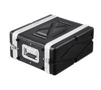 VEVOR Mallette Rack 4U Profondeur 361,95 mm Valise de Transport Coque en ABS avec Poignée, Loquets Papillon Robustes, Panneaux Avant Arrière Amovibles, pour Amplis, Mixeurs, Récepteurs de Microphone