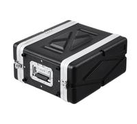 VEVOR Mallette Rack 4U Profondeur 361,95 mm Valise de Transport Coque en ABS avec Poignée, Loquets Papillon Robustes, Panneaux Avant Arrière Amovibles, pour Amplis, Mixeurs, Récepteurs de Microphone